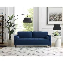 Kirklands Home Sofas & Loveseats|Navy Chelsea Modern Sofa Blue