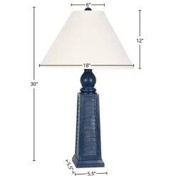 Kirklands Home Table Lamps|Navy Shutter Table Lamps, Set of 2 Blue