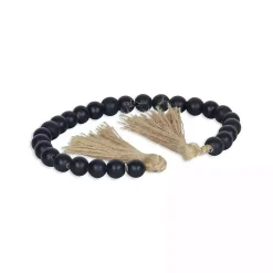 Navy Wood Bead Tassel Garland Decorative Accents