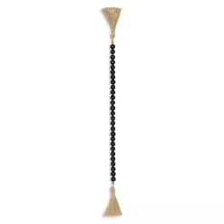 Navy Wood Bead Tassel Garland Decorative Accents