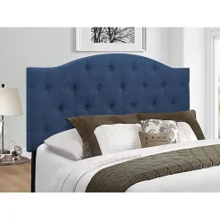 Kirklands Home Beds & Headboards|Navy Bryne Button Tufted Full/Queen Headboard Blue