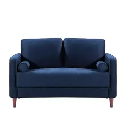 Kirklands Home Sofas & Loveseats|Navy Chelsea Modern Loveseat Blue