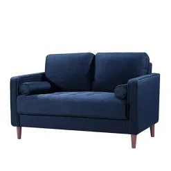 Kirklands Home Sofas & Loveseats|Navy Chelsea Modern Loveseat Blue