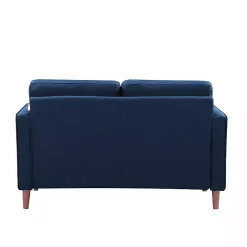 Kirklands Home Sofas & Loveseats|Navy Chelsea Modern Loveseat Blue