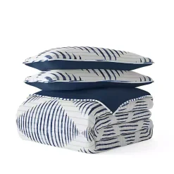 Kirklands Home Quilts|Navy Diamond Line Reversible 2-pc. Twin Quilt Set