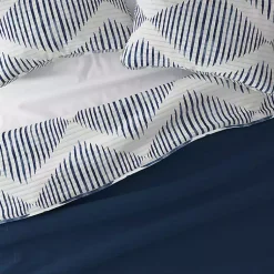 Kirklands Home Quilts|Navy Diamond Line Reversible 2-pc. Twin Quilt Set