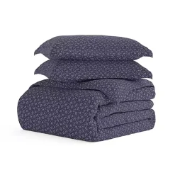 Kirklands Home Duvets|Navy Elegant Floral 2-pc. Twin Duvet Cover Set Blue