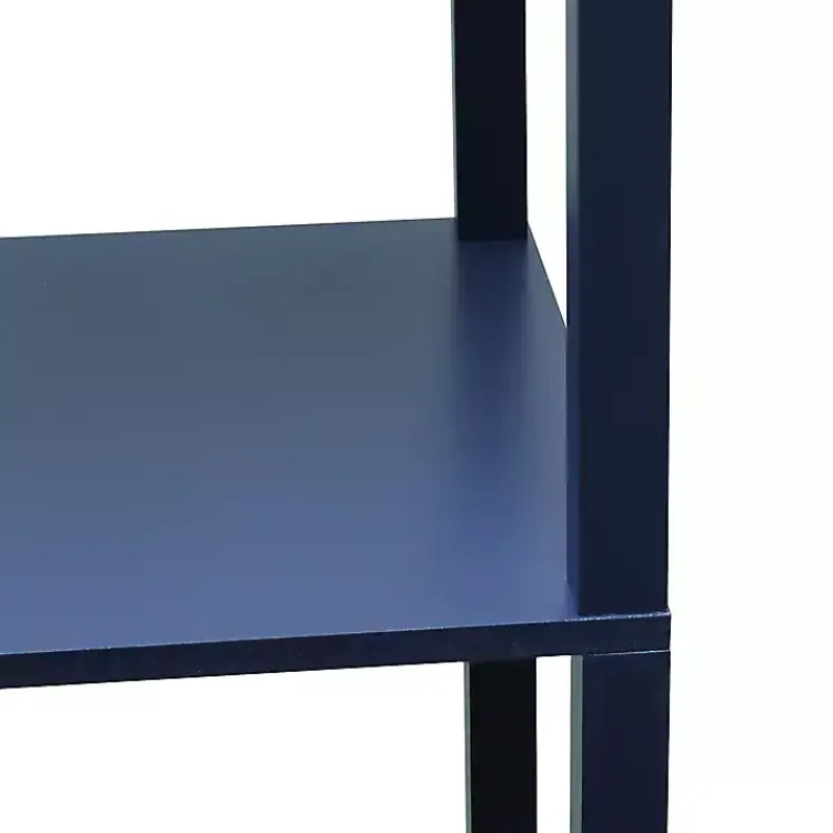 Kirklands Home Floor Lamps|Navy Etagere Shelf Charging Floor Lamp Blue