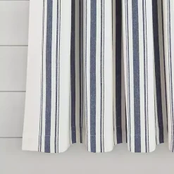 Kirklands Home Curtains & Drapes|Navy Farmhouse Stripe Curtain Panels, Set of 2
