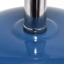 Kirklands Home Table Lamps|Navy Glass Short Oval Table Lamp Blue