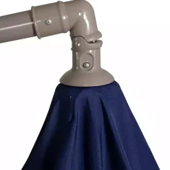 Kirklands Home Outdoor Accent Furniture|Navy Offset Hand Crank Outdoor Umbrella