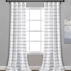 Kirklands Home Curtains & Drapes|Navy Ombre Stripe Curtain Panel Set, 84 in.