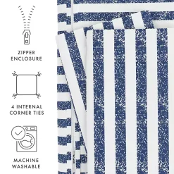 Kirklands Home Duvets|Navy Rugged Stripe 2-pc. Twin Duvet Cover Set