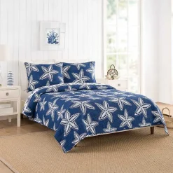 Kirklands Home Quilts|Navy Sea Star 2-pc. Twin Quilt Set