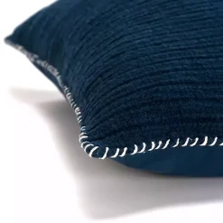 Sale Navy Subtle Striped Oversized Pillow Pillows