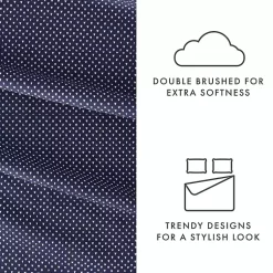 Kirklands Home Bed Sheets|Navy Tiny Hearts 3-pc. Twin Sheet Set Blue