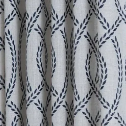 Kirklands Home Curtains & Drapes|Navy Trellis Woven Single Curtain Panel, 84 in.