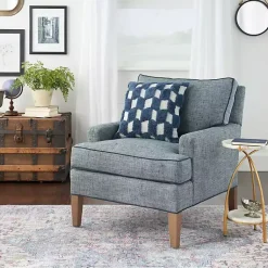 Outlet Navy Tufted Diagonal Checkers Throw Pillow Pillows