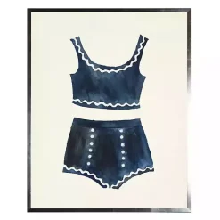 Kirklands Home Framed Art|Navy Two Piece Bathing Suit Framed Art Print
