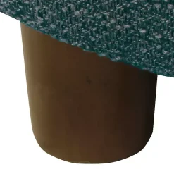 Kirklands Home Benches & Ottomans|Navy Upholstered Round Storage Ottoman Blue