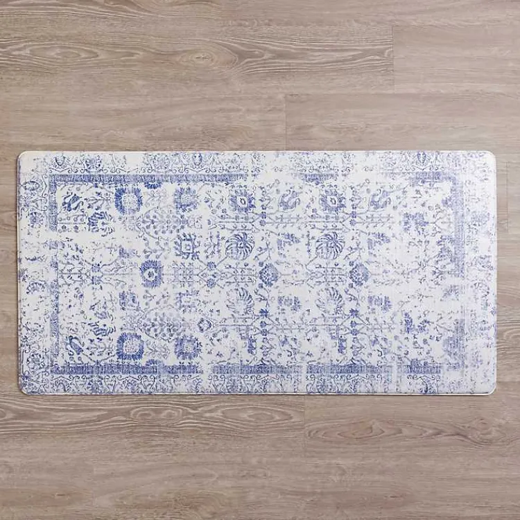 Kirklands Home Kitchen & Floor Mats|Navy Vintage Floral Kitchen Mat