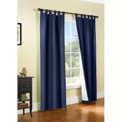 Kirklands Home Curtains & Drapes|Navy Weathermate Blackout Curtain Panel, 54 in. Blue
