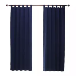 Kirklands Home Curtains & Drapes|Navy Weathermate Blackout Curtain Panel, 95 in. Blue