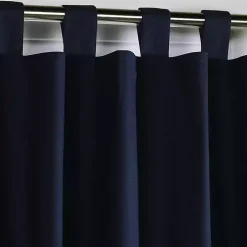 Kirklands Home Curtains & Drapes|Navy Weathermate Curtain Panel, 72 in Blue
