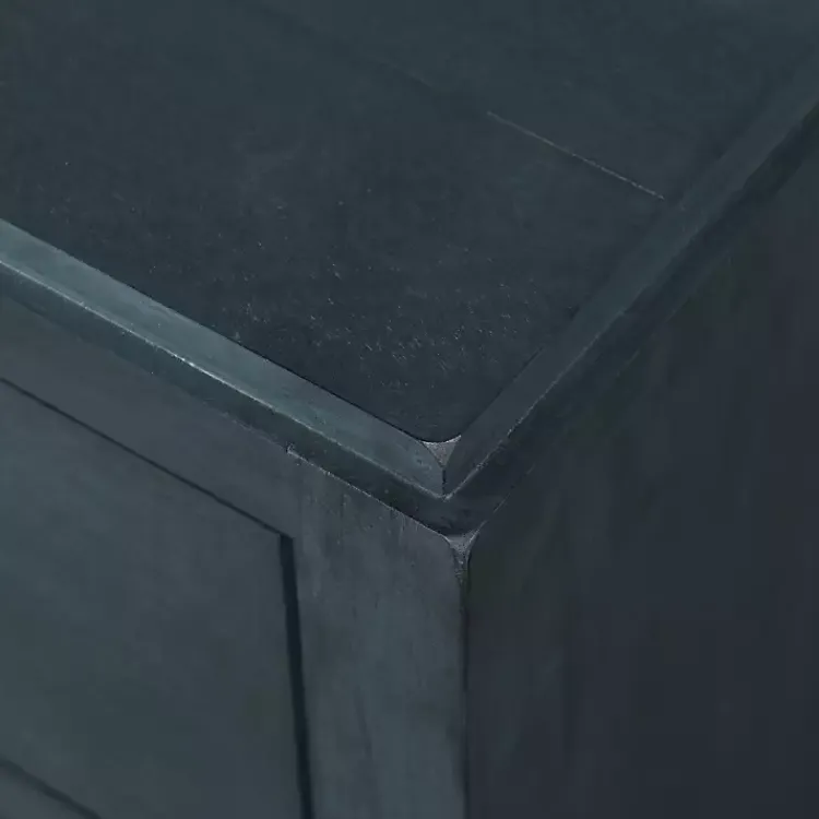 Kirklands Home Nightstands|Navy Wood 3-Drawer Layla Nightstand Blue