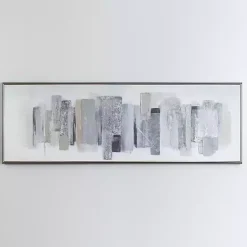 Kirklands Home Framed Art|Neutral Brush Strokes Framed Art Print