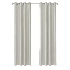 Kirklands Home Curtains & Drapes|Neutral Light Filtering Curtain Panel, 95 in. Ivory