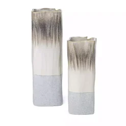 New Neutral Ombre Ceramic Vase, 12 in. Vases