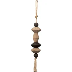 Best Neutral Southwest Wood Bead Tassel Decorative Accents