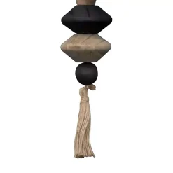 Best Neutral Southwest Wood Bead Tassel Decorative Accents