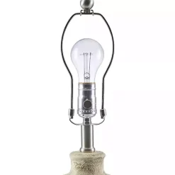 Kirklands Home Table Lamps|Neutral Textured Ceramic Rivera Table Lamp Tan