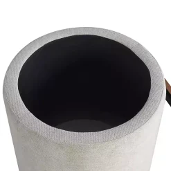 Kirklands Home Benches & Ottomans|Neutral Upholstered Nesting Ottomans, Set of 2 Ivory