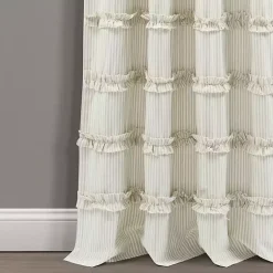Kirklands Home Curtains & Drapes|Neutral Vintage Stripe Curtain Panel Set, 84 in.