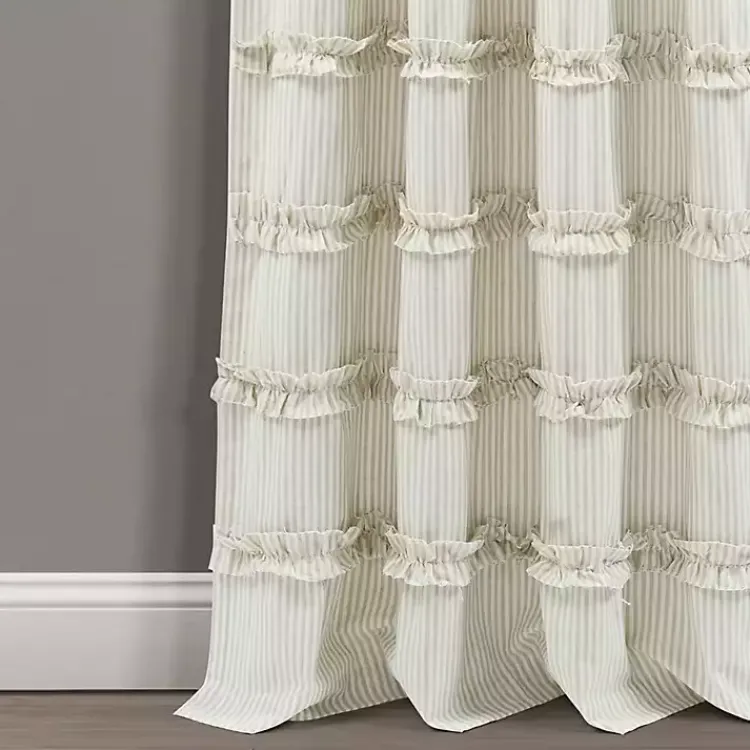 Kirklands Home Curtains & Drapes|Neutral Vintage Stripe Curtain Panel Set, 84 in.