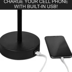 Kirklands Home Table Lamps|New Orleans Saints Charging Table Lamp