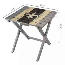 Kirklands Home Outdoor Tables|New Orleans Saints Folding Outdoor Table Brown
