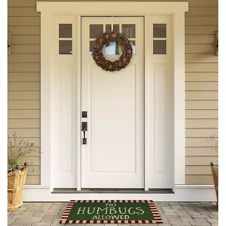 Online No Humbugs Doormat Outdoor Christmas Decorations