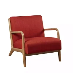 Kirklands Home Accent Chairs|Nolan Mid-Century Modern Accent Chair Red