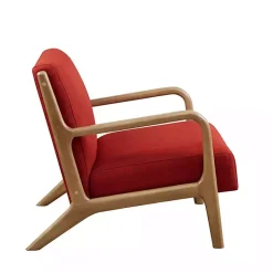 Kirklands Home Accent Chairs|Nolan Mid-Century Modern Accent Chair Red