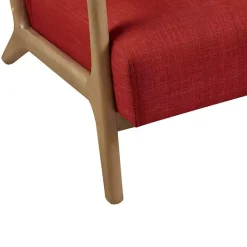 Kirklands Home Accent Chairs|Nolan Mid-Century Modern Accent Chair Red