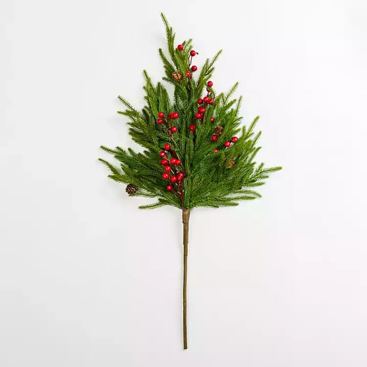 Norfolk Red Berry Spray Christmas Arrangements & Garland