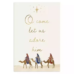 New O' Come Let Us Adore Christmas Wall Plaque Christmas Art & Wall Decor