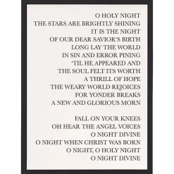 Sale O Holy Night Framed Wood Wall Plaque Christmas Art & Wall Decor