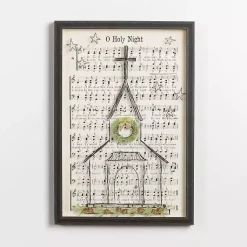 Sale O Holy Night Hymnal Framed Wall Plaque Christmas Art & Wall Decor