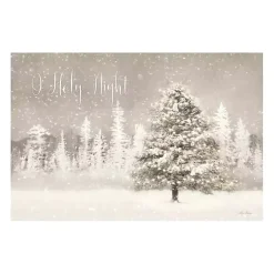 Discount O Holy Night Snowy Tree Canvas Art Print Christmas Art & Wall Decor