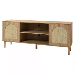 Kirklands Home Tv Stands & Media Consoles|Oak and Natural Rat Media Cabinet Tan
